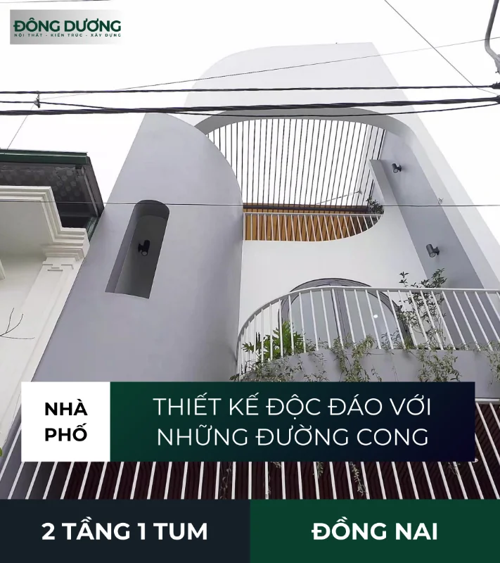 nhà phố với những đường cong